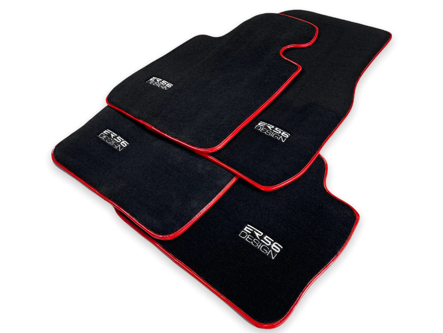 Premium Black Red Round Floor Mats for BMW 6 Series F12 (2012-2019)