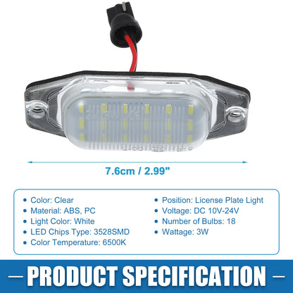 White LED License Plate Lights for Toyota 4Runner (1989-1992)