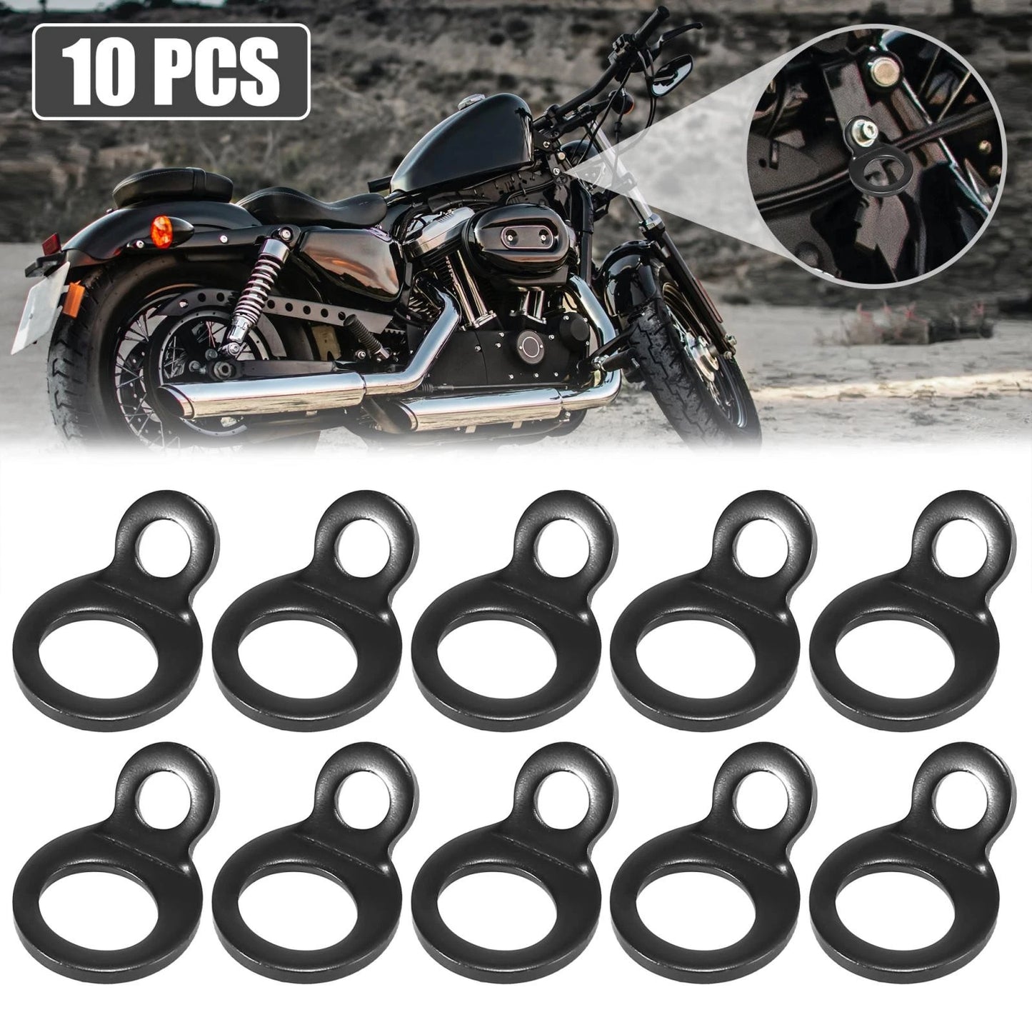 Tie Down Anchors / 10pcs 9mm / Dirt Bike Tie Down Anchors for Motorcycle ATV