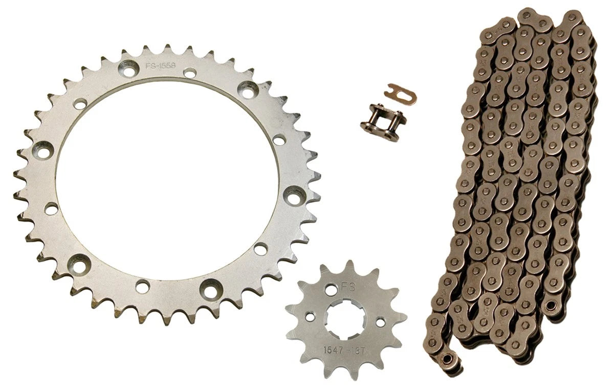 Natural 520x98 Drive Chain & 13/40 Sprockets for Yamaha Warrior 350 (1989–2004)
