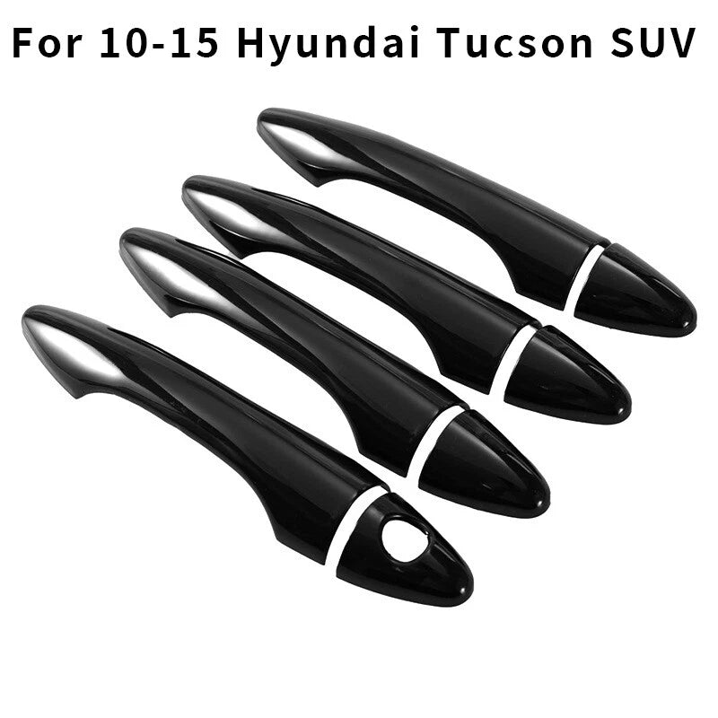 Glossy Pure Black Cover Trim for Hyundai Tucson Side Door Handle (2010–2015)
