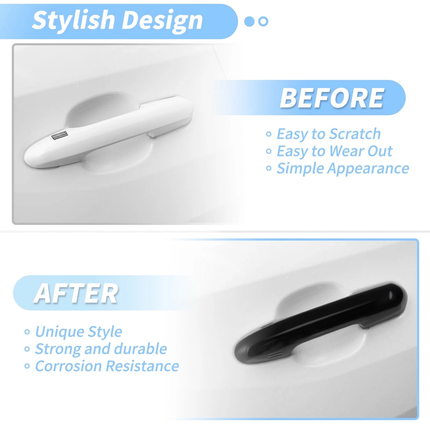 Door Handle Cover Protector for Toyota Rav4 Highlander (2020–2024)