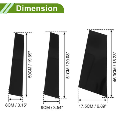 6 x Door Pillar Window Trim for Chrysler Pacifica Black (2017 - 2021)