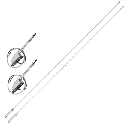 Antenna Kit Folding Mount Chrome for Honda Goldwing GL1800 (2001-2017)