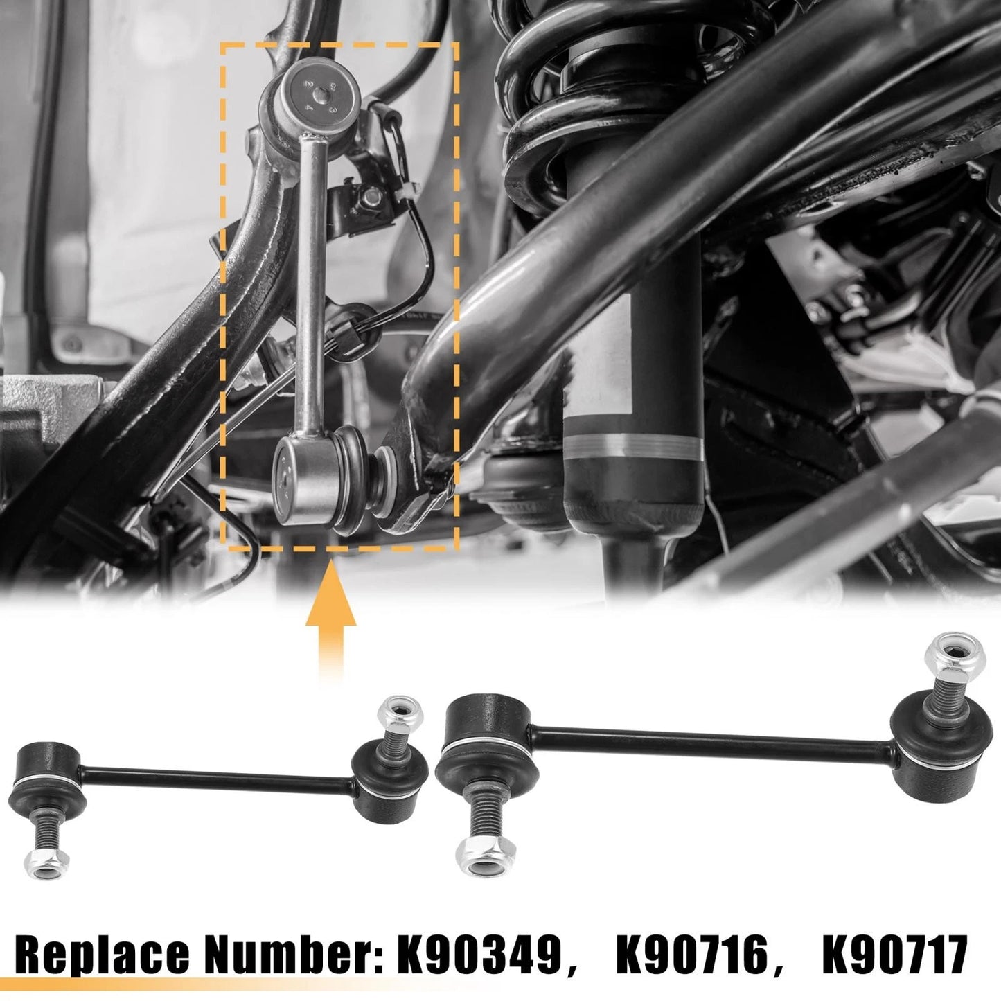 4 x Front Rear Sway Bar Links for Honda Pilot (2003-2008)