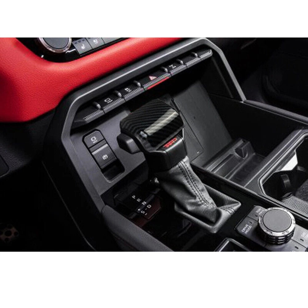 Black ABS Gear Knob Housing Trim for 2022 Toyota Tundra
