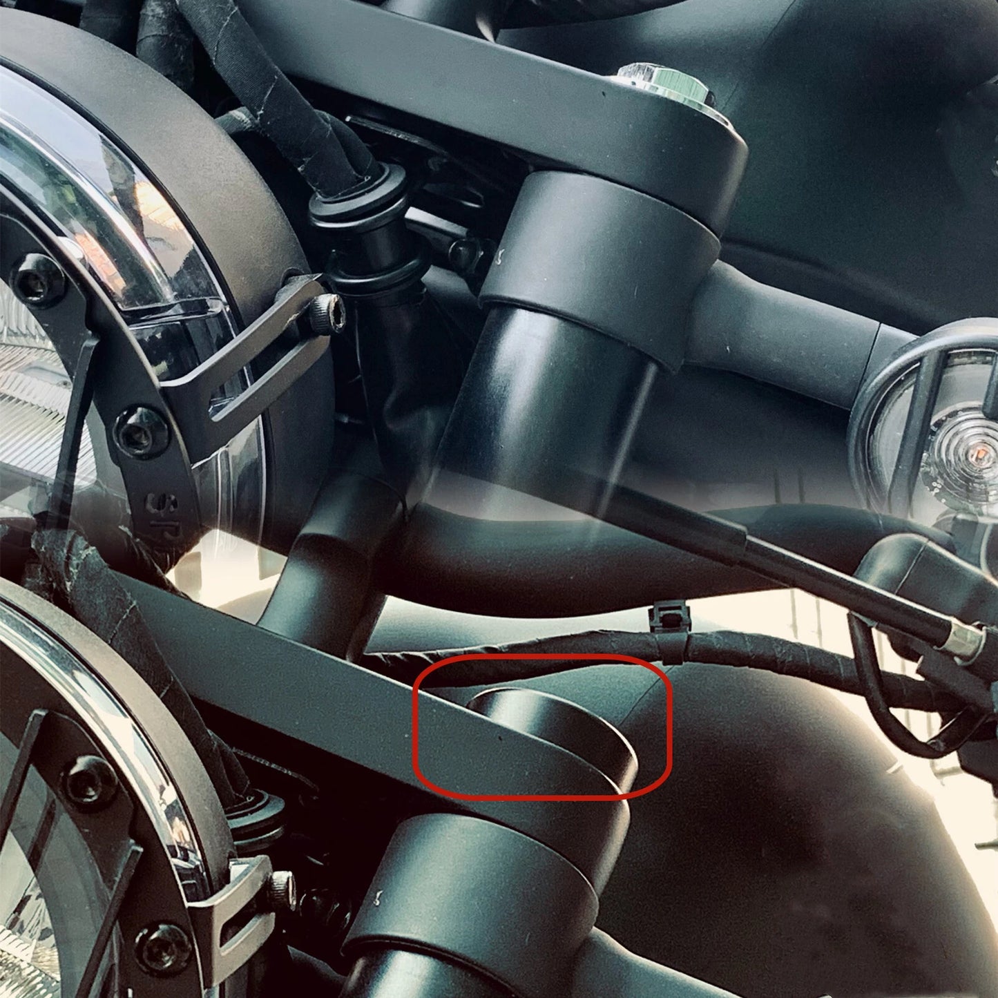 Black Upper Fork Cover Caps for Honda GB350/GB350S/CB350/CB350S (2021-)