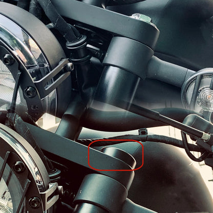 Black Upper Fork Cover Caps for Honda GB350/GB350S/CB350/CB350S (2021-)