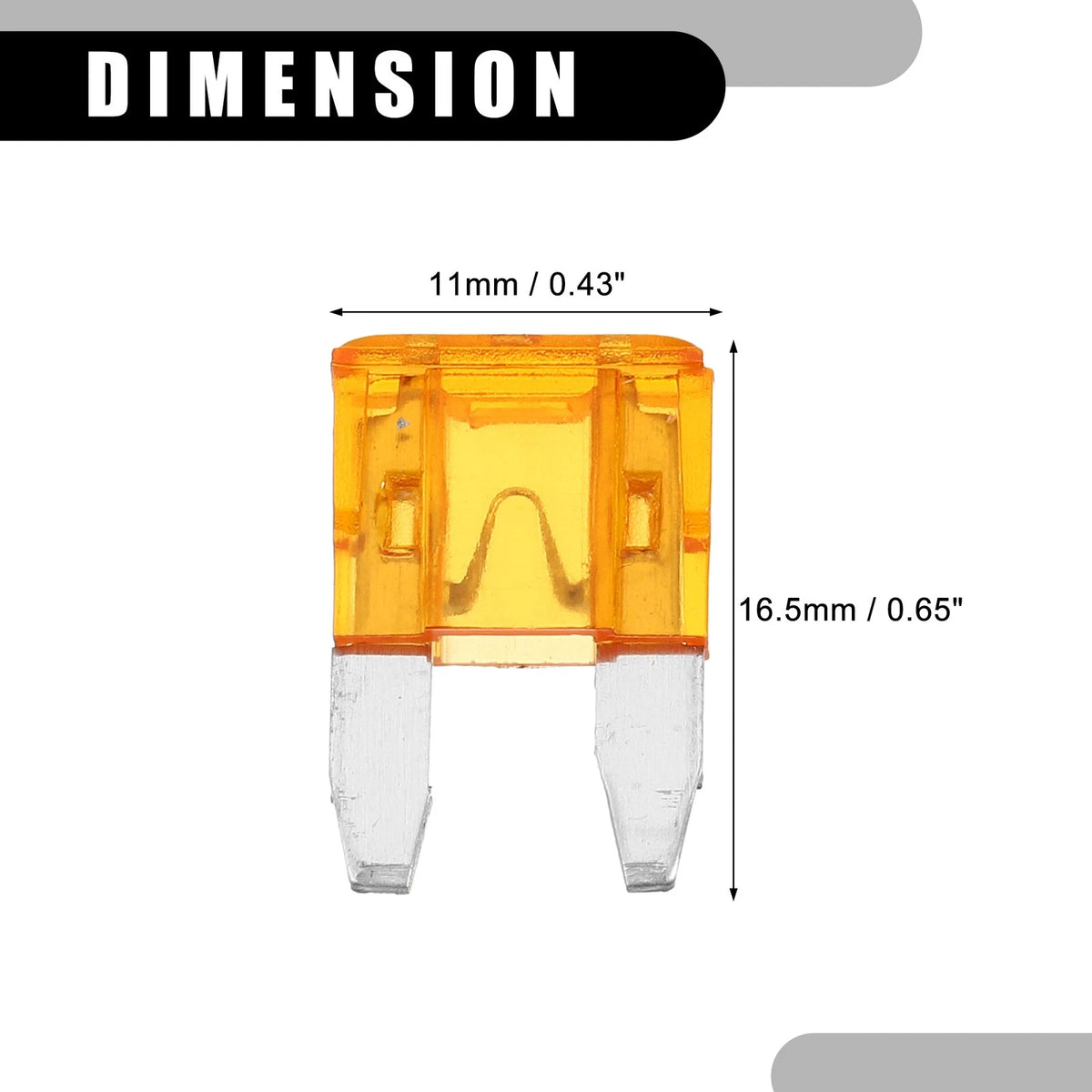 50 Pcs Mini 5AMP APM/ATM Blade Fuses for Car Short Circuit Protection