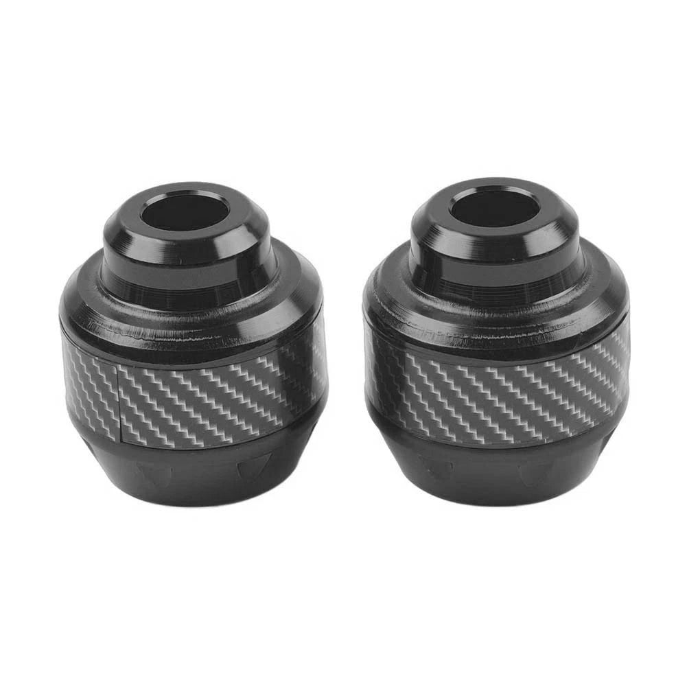 2 x Black Motorcycle Front Fork Frame Sliders for Make & Model