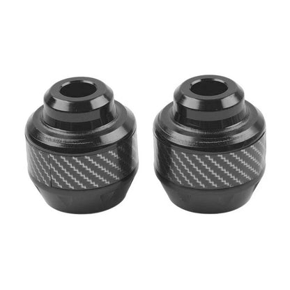 2 x Black Motorcycle Front Fork Frame Sliders for Make & Model