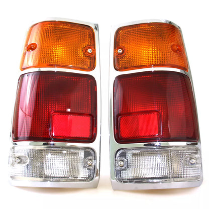 Chrome Tail Lights x2 for Holden Rodeo Isuzu TF TFR Vauxhall Brava 1988-2002