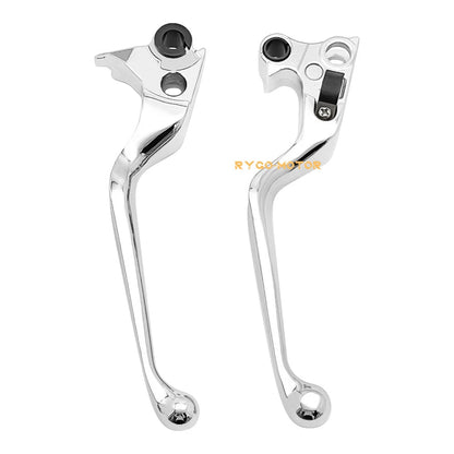 2 x Brake Clutch Lever Chrome for Harley Dyna Electra Glide Fat Boy Softail FXD