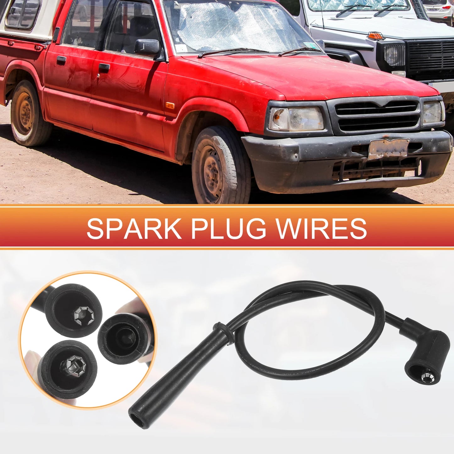 5pcs Spark Plug Wire Ignition Coil Cable for Mazda B2200 B2600 (1986-1993)