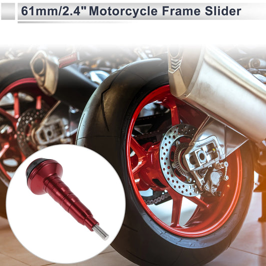 0.63" Aluminum Alloy Plastic Motorcycle Slider Frame 1 Pcs Red for Motorcycle