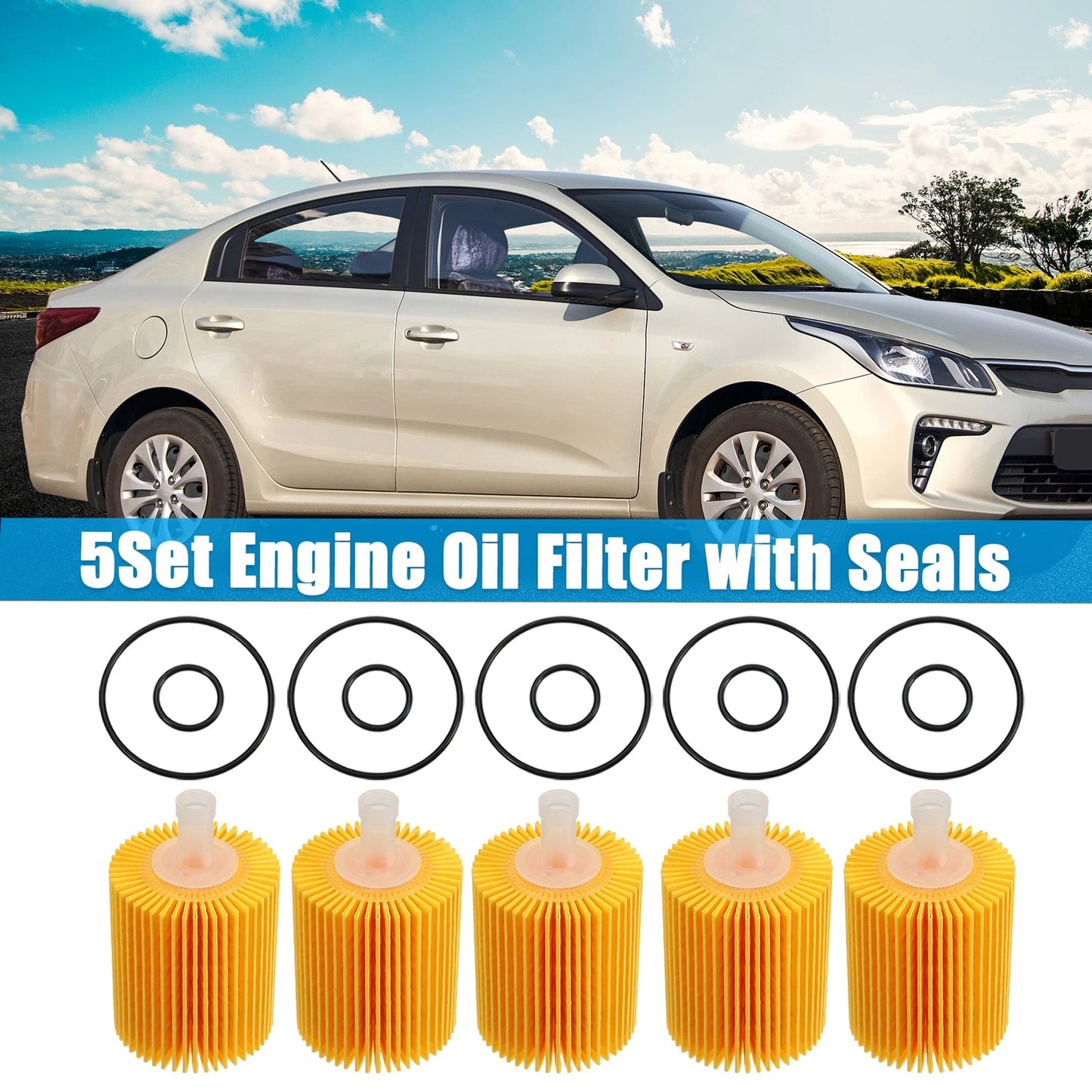 5 x Engine Oil Filters for Toyota Tundra