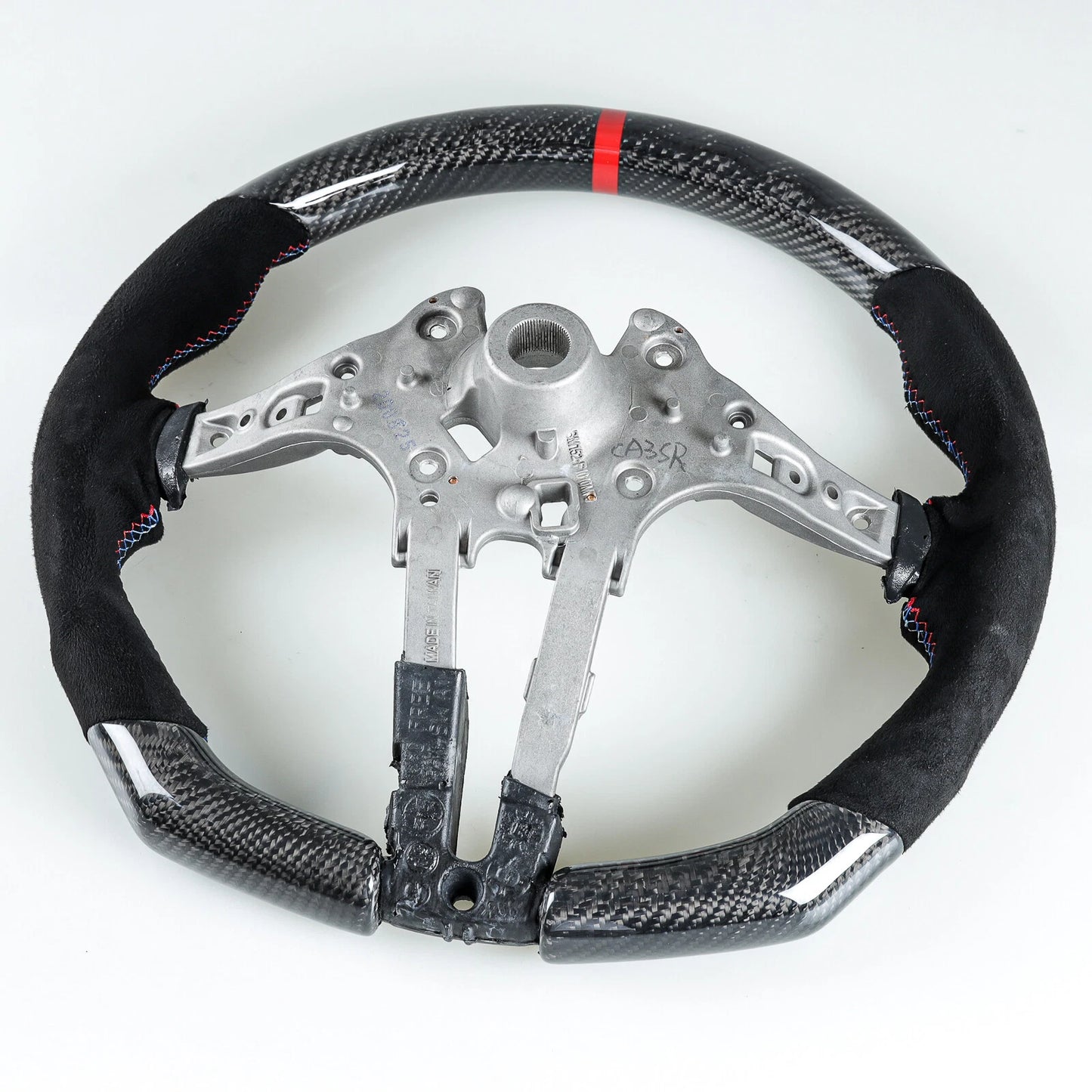 Steering Wheel Carbon Suede Red for BMW F10 F11 F07 F12 F13 F06 F01 F02 (2010-2017)