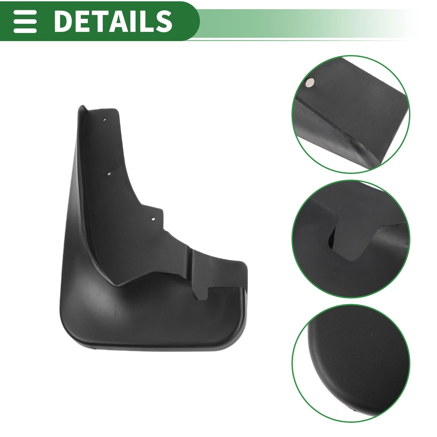 Mud Flaps Splash Guards 1 Set for Mitsubishi Outlander (2008-2013)