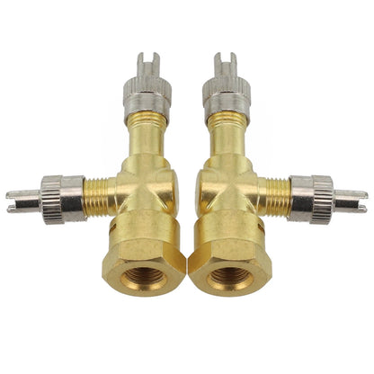 TPMS Valve Tee Adapter / Pack of 2 / Long lasting for Motorcycles and Cars