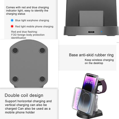 3 in 1 Wireless Charging Station for iPhone 8/11/12/13/14/Pro/Max/XR