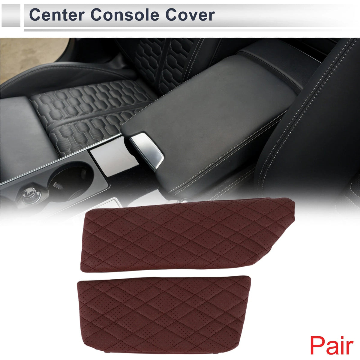 Car Center Console Cover for BMW 5 Series (2011-2017) - Red 1 x Storage Bag