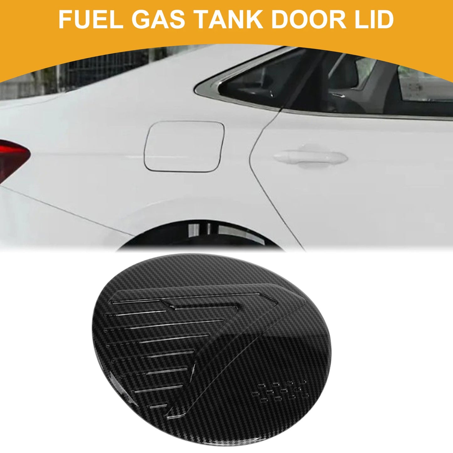 Fuel Tank Door Cap for Subaru Crosstrek (2024-2025) Carbon Fiber Black