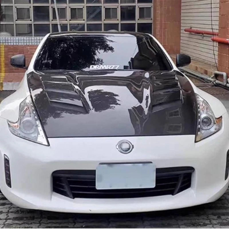 Real Carbon Fiber Bonnet Engine Hood Lid Cover for Nissan 370Z Z34 2009-2021