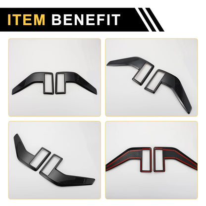 Fender Vent Cover Trim for Ford F-150 2021-2024 Carbon Fiber Pattern 1 Set