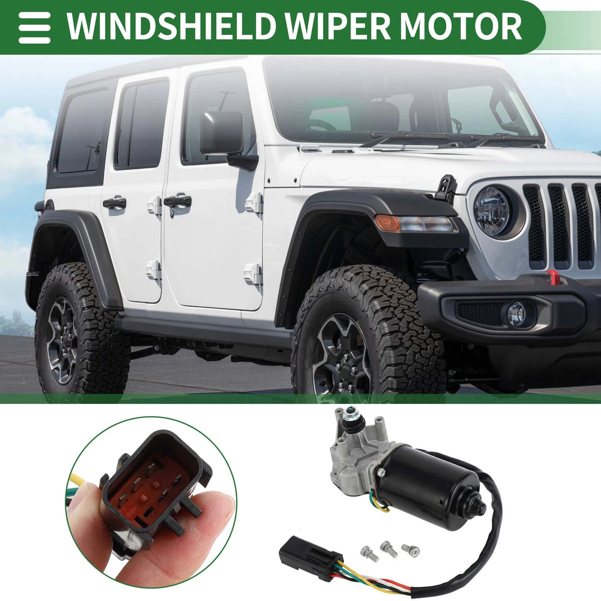 Windshield Wiper Motor for Jeep TJ Wrangler 1997-2002 2.5L 4.0L