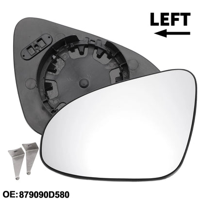 Left Driver Side Mirror Glass for Toyota Yaris (2012–2017)