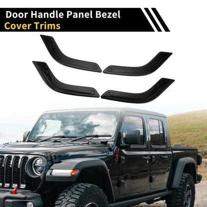 Front Rear Door Handle Panel Bezel Cover Trims for Jeep Wrangler JK (2007-2018)