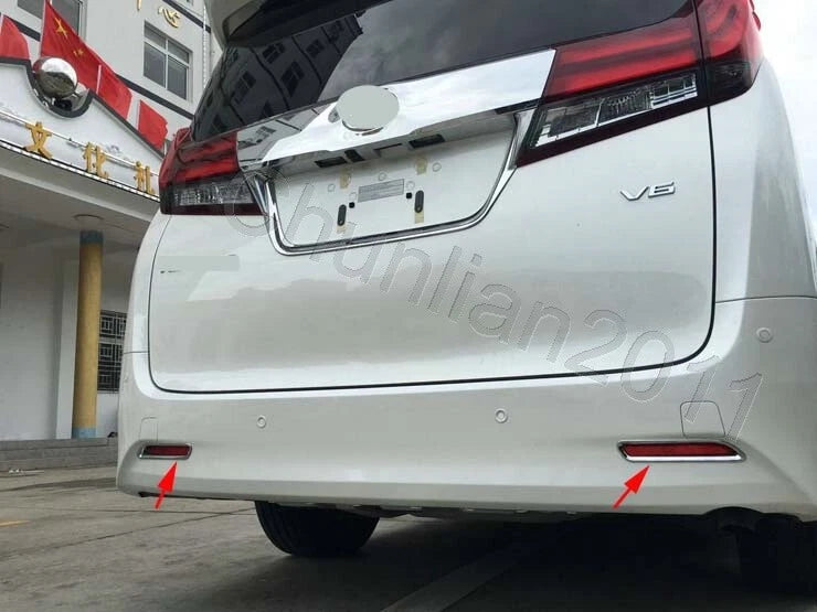 Chrome Rear Fog Light Cover Trim for Toyota ALPHARD 2 x (2015-2020)