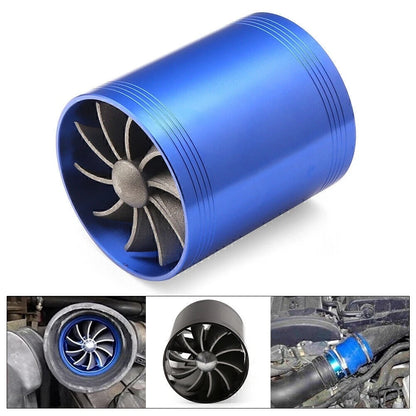 Dual Fan Turbonator Air Intake Turbo Supercharger for Gas Vehicles