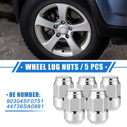5 Pcs M12x1.5 Wheel Lug Nuts for Honda CR-V (Compatible, Durable)