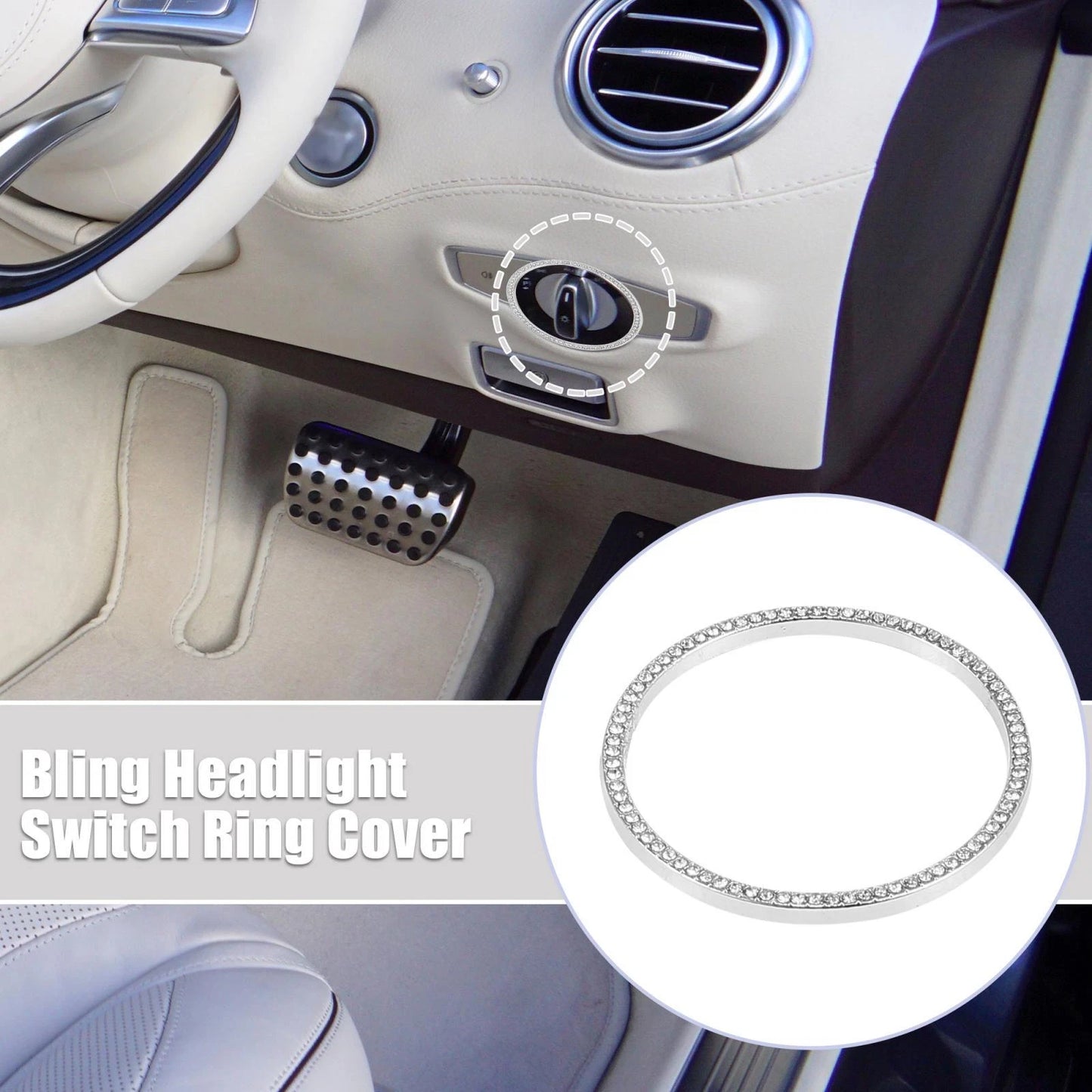 Headlight Switch Ring Cover for Mercedes-Benz C250 GLK300 GL400 (2012-2015)