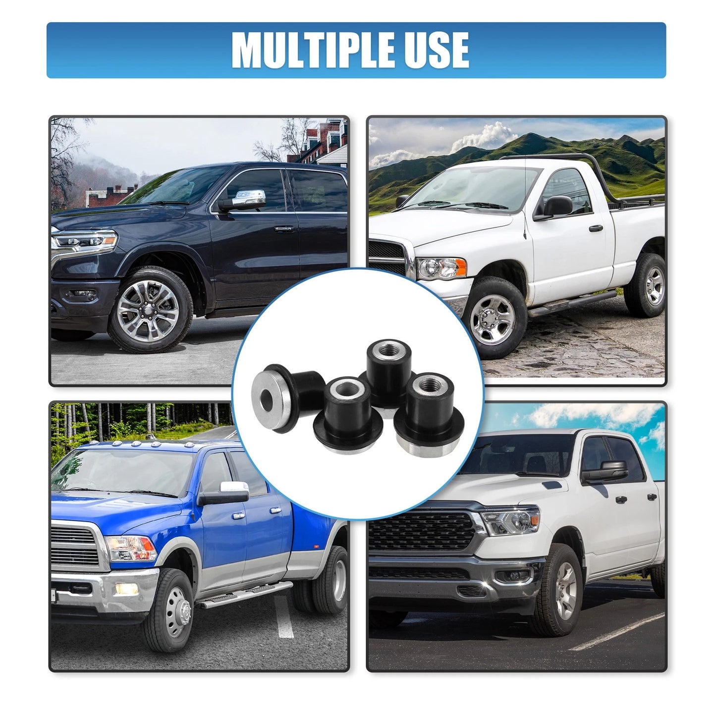 4 x Steering Rack and Pinion Mount Bushing for Dodge Ram