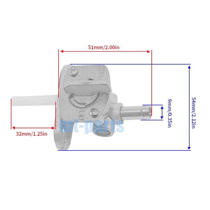 Gas Tank Fuel Cock Valve Petcock for Yamaha YZ125 YZ250 (2006-2022)