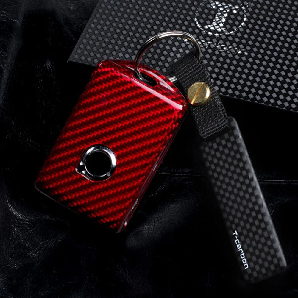 Real Carbon Fiber Remote Key Cover Case for VOLVO XC40 XC60 XC90 S90 V90