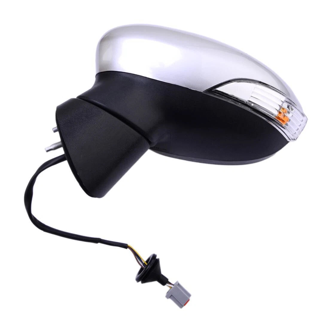 Silver Left Side Rearview Mirror for Ford Fiesta MK7 (2013-2017)