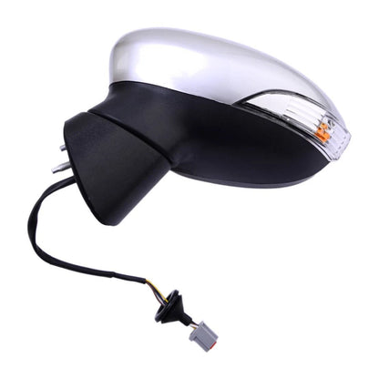 Silver Left Side Rearview Mirror for Ford Fiesta MK7 (2013-2017)