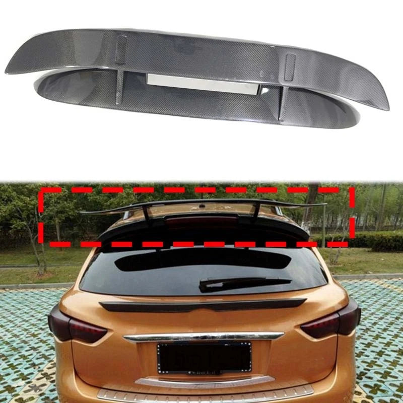 Real Carbon Fiber Rear Roof Spoiler Wings for Infiniti FX35 2007-2012