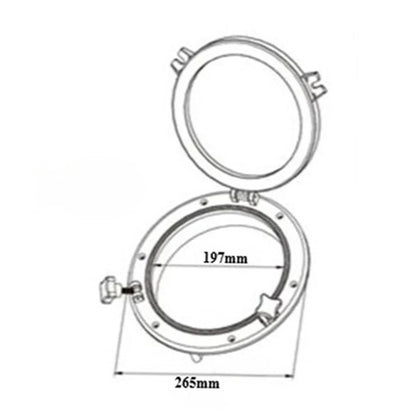 Boat Installation Yacht Porthole Marine Window Tempered Glass 4mm Thickness