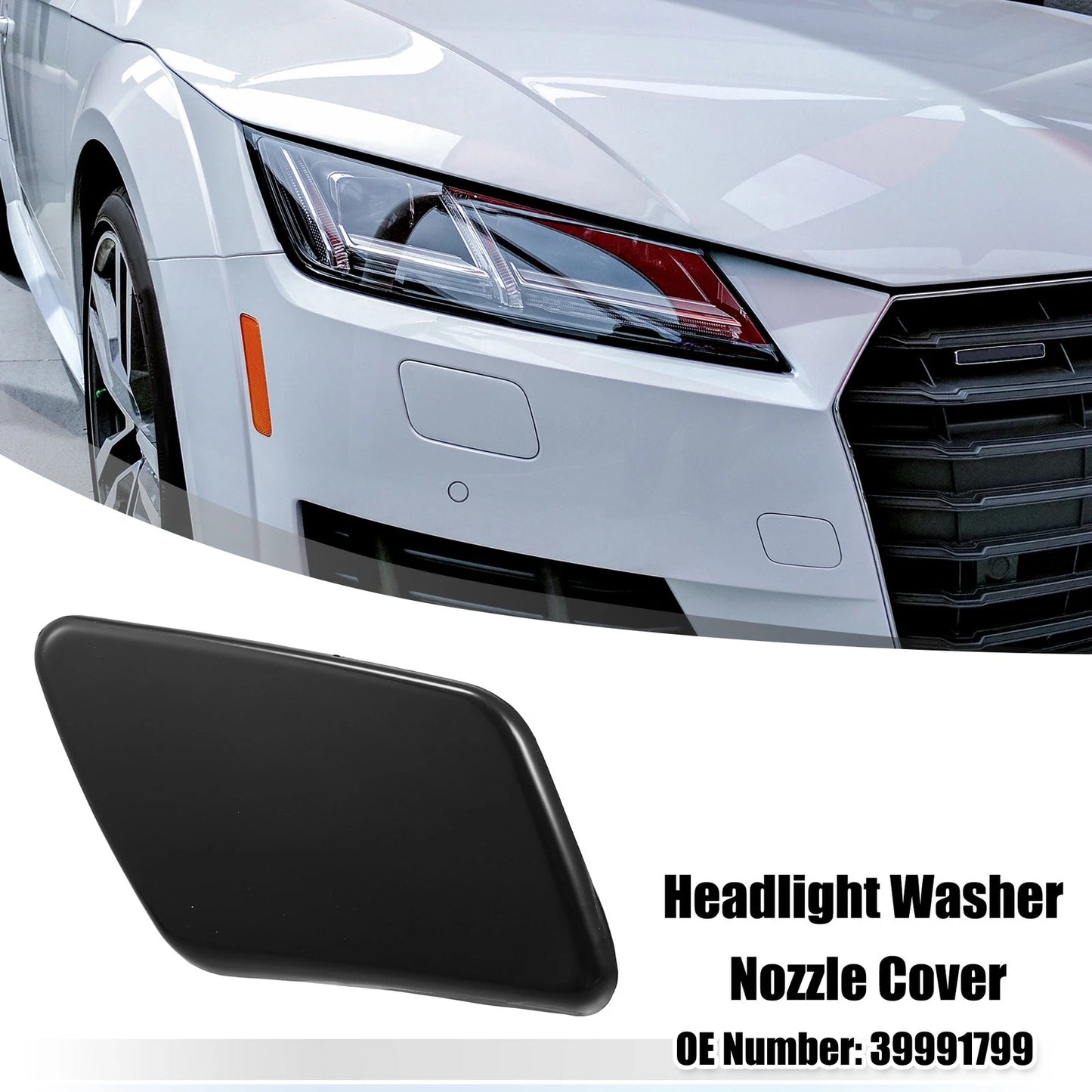 Bumper Headlight Washer Nozzle Cover for Volvo S40 V50 (2004-2012)