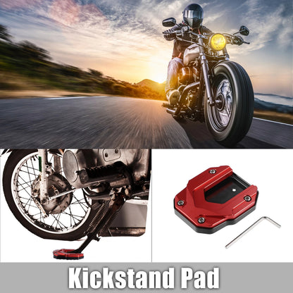 1 Set Aluminum Alloy Kickstand Plate Pad for BMW Red