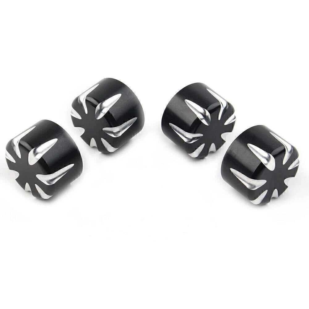 4 x Motorcycle Engine Screw Topper Cover Head Bolt Caps Black for Harley 883