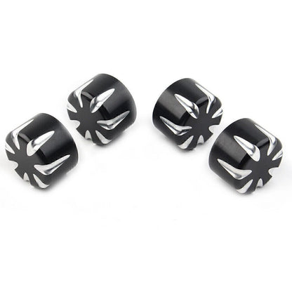 4 x Motorcycle Engine Screw Topper Cover Head Bolt Caps Black for Harley 883