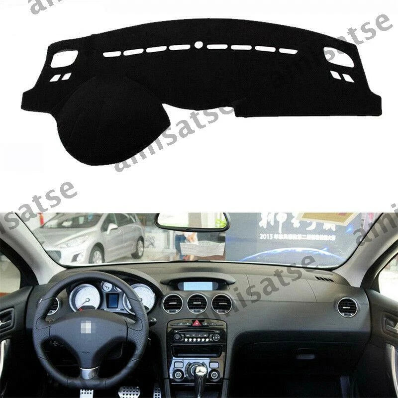 Dashboard Cover for Peugeot 308 (2009-2013) Non-Slip Sun Shade Carpet Pad