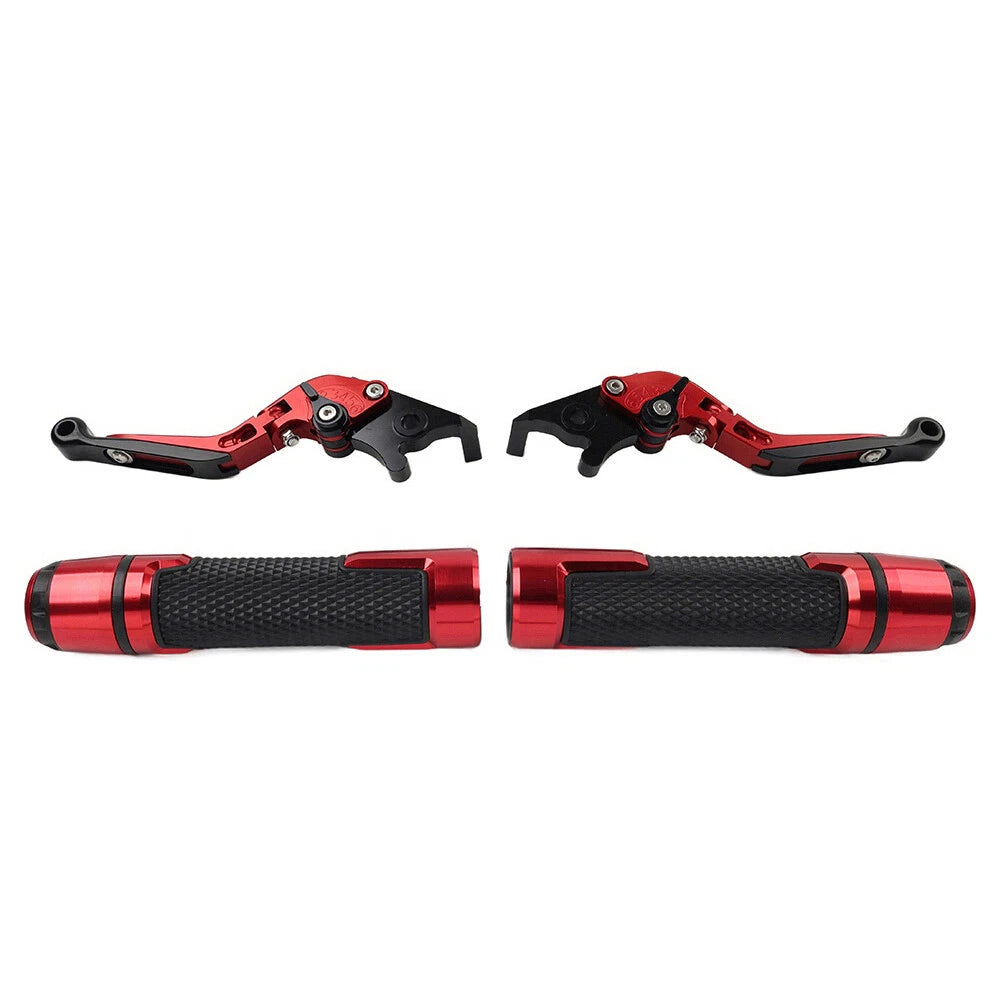 Red Extendable Brake Clutch Levers Grip Set for Suzuki GSXR600/750 (2006-2019)