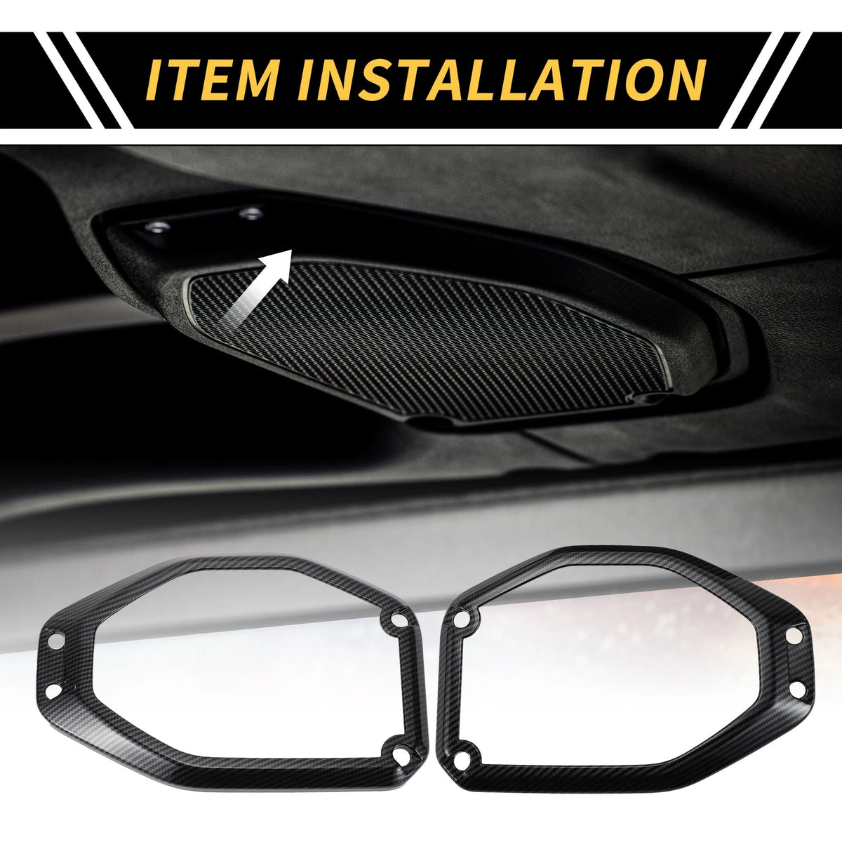 Top Roof Speaker Audio Frame Cover Trim for Jeep (Fits Various Models)