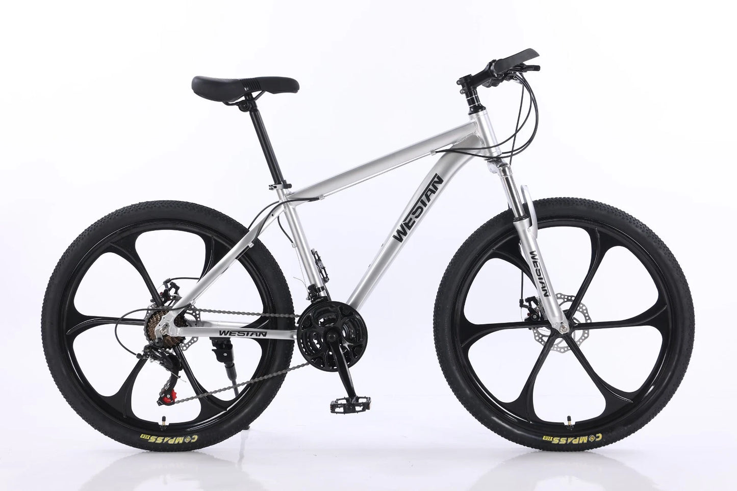 26" 21 Speed Mountain Bike for WESTAN - Aluminum Frame, Shimano, 6 Spoke Wheels